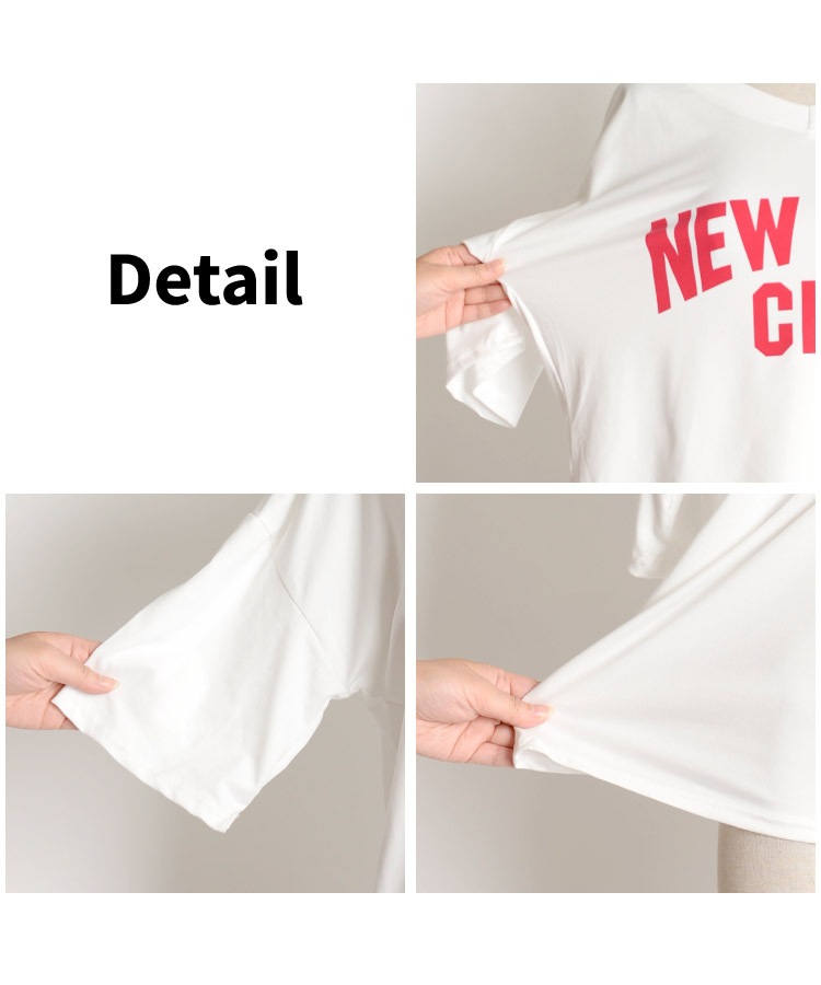 Tシャツ レディース 半袖 トップス タウンユースな着こなし広がる。Vネック半袖ロゴTシャツ NEW YORK ロゴT カットソー ティーシャツ カジュアル 大きいサイズ 大きめ ゆったり Vネック ニューヨーク 英字 英語 涼しい 軽量 春 春服 夏 夏服 ホワイト 白 の別カット