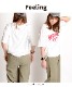 Tシャツ レディース 半袖 トップス タウンユースな着こなし広がる。Vネック半袖ロゴTシャツ NEW YORK ロゴT カットソー ティーシャツ カジュアル 大きいサイズ 大きめ ゆったり Vネック ニューヨーク 英字 英語 涼しい 軽量 春 春服 夏 夏服 ホワイト 白 の別カット