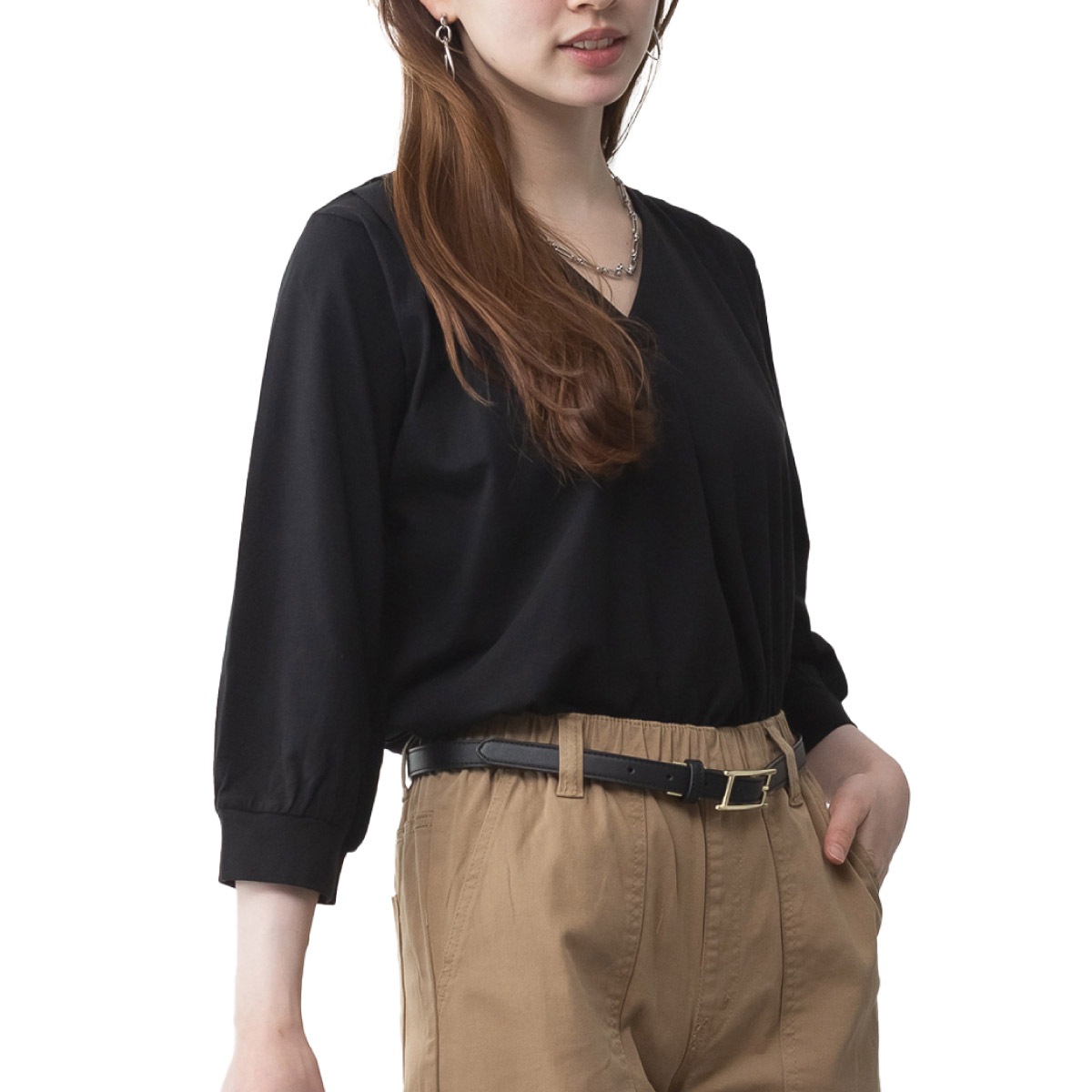 �ڴ��ָ���21.7%OFF��T����� �֥饦�� ��ǥ����� V�ͥå� ��ʬµ ��100% �����åѡ� ���åȥ��� �ȥåץ� ����� 7ʬµ ��ʬµ ���åȥ� �ä��� �礭�������� ��ä��� �η����С� ������� ̵�� �� �� �� �� �� 30�� 40�� 50�� M L LL 3L 4L 5L