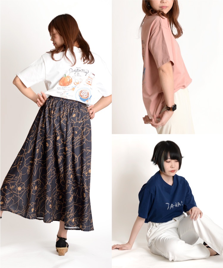 可愛らしい存在感。プリント半袖Tシャツ の別カット