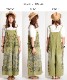 絶妙ニュアンス。柄ワイドサロペットパンツ の別カット