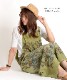 絶妙ニュアンス。柄ワイドサロペットパンツ の別カット