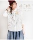 シンプルでも可愛く。刺繍長袖シャツブラウス の別カット