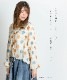 レトロな色合いが可愛い。ドット柄シフォンブラウス の別カット