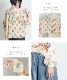レトロな色合いが可愛い。ドット柄シフォンブラウス の別カット