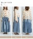 レトロな色合いが可愛い。ドット柄シフォンブラウス の別カット