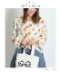 レトロな色合いが可愛い。ドット柄シフォンブラウス の別カット