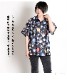 幻想的コズミックデザイン。半袖柄シャツ の別カット