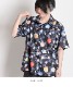 幻想的コズミックデザイン。半袖柄シャツ の別カット