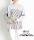 カットソー Tシャツ 長袖 レディース メンズ 春 ストライプ シャツ トップス 異素材 切り替え プルオーバー 長袖Tシャツ 長袖カットソー ロンT ドッキング オーバーサイズ 個性的 大きいサイズ アシンメトリー 綿混 コットン ゆったり 体型カバー の別カット