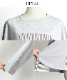 カットソー Tシャツ 長袖 レディース メンズ 春 ストライプ シャツ トップス 異素材 切り替え プルオーバー 長袖Tシャツ 長袖カットソー ロンT ドッキング オーバーサイズ 個性的 大きいサイズ アシンメトリー 綿混 コットン ゆったり 体型カバー の別カット