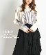 カットソー Tシャツ 長袖 レディース メンズ 春 ストライプ シャツ トップス 異素材 切り替え プルオーバー 長袖Tシャツ 長袖カットソー ロンT ドッキング オーバーサイズ 個性的 大きいサイズ アシンメトリー 綿混 コットン ゆったり 体型カバー の別カット