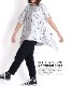 優しい雰囲気を纏う、プリント変型Tシャツ の別カット