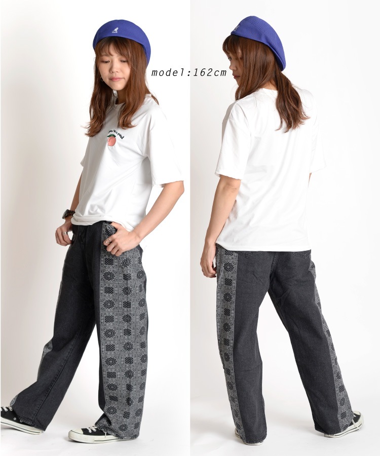弾ける可愛さ。ピーチ刺繍半袖Tシャツ の別カット