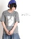 遊び心ある。メタリックプリント半袖Tシャツ の別カット