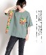 モダンな大人の可愛らしさ。花柄半袖Tシャツ の別カット
