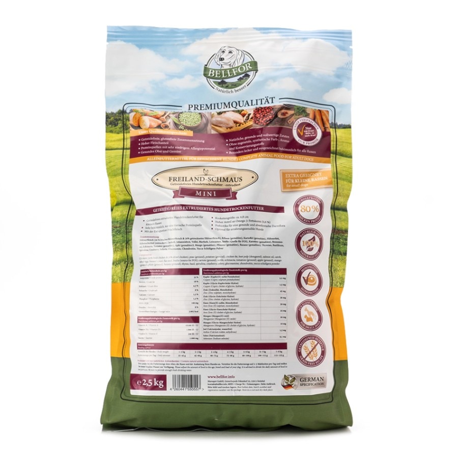 【消費期限切れ2025年11月1日】BELLFOR チキン Freiland-Schmaus 放し飼いのごちそう 2.5kg  ドッグフード 総合栄養食 ベルフォア 28460 MarsaPet
