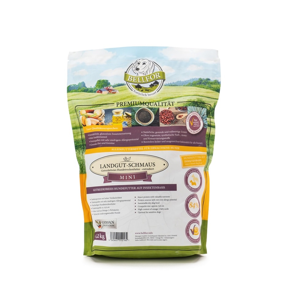 【消費期限切れ2025年7月5日】BELLFOR インセクト 昆虫 Landgut-Schmaus 田舎の邸宅のごちそう 1.2kg インセクトタンパク質配合  ドッグフード ベルフォア 2847401 MarsaPet