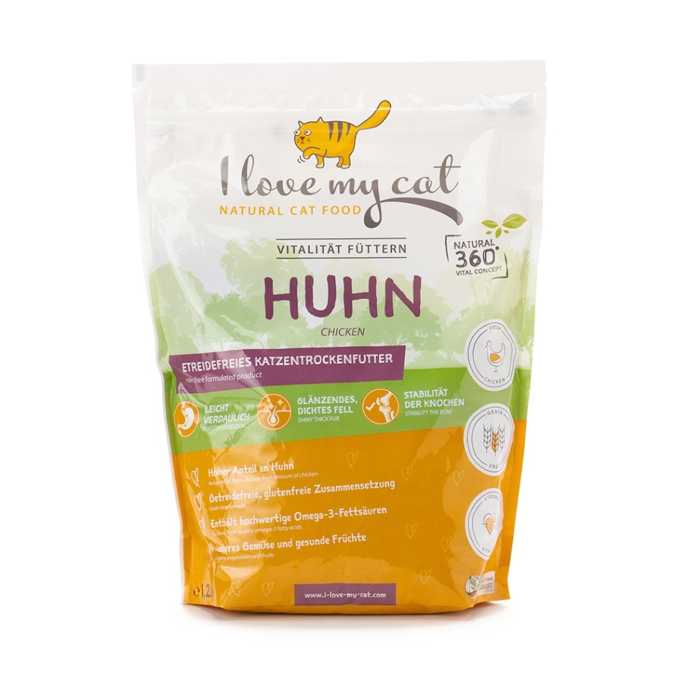 I love my cat HUHN チキン 1.2kg グルテンフリー オメガ3脂肪酸含有 猫の餌 総合栄養食 アイラブマイキャット MarsaPet 25001