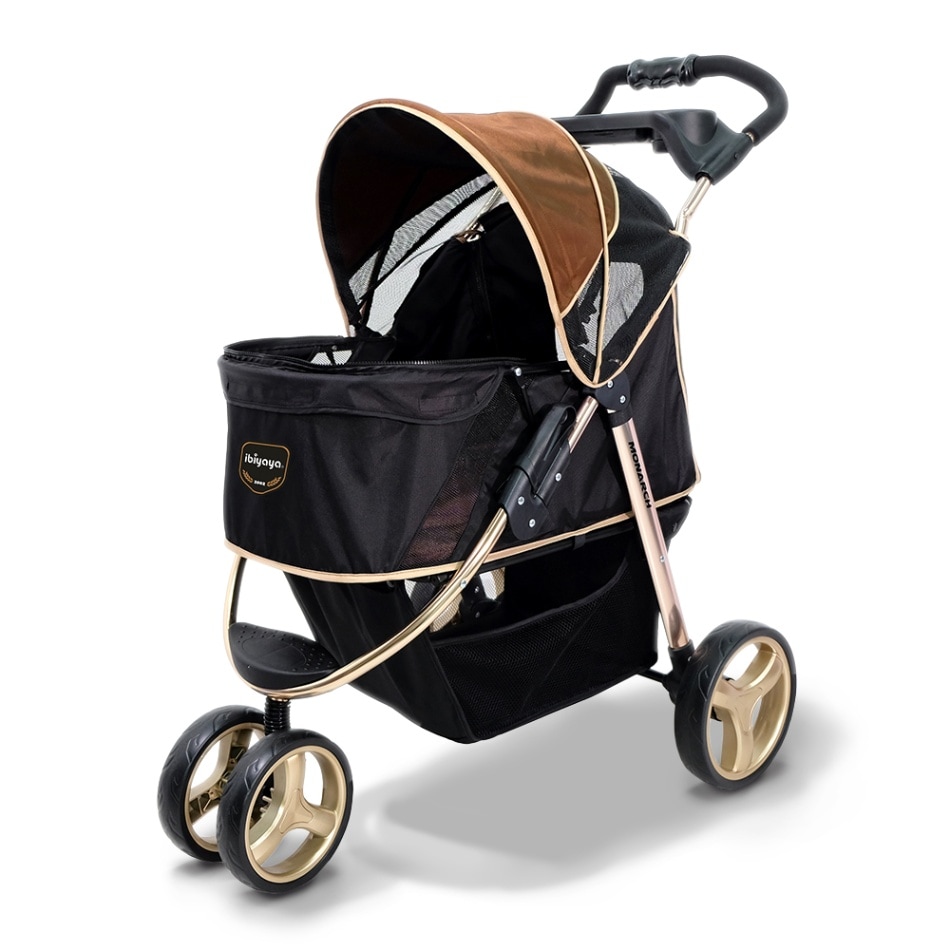 ibiyaya モナーク プレミアムペットジョガー ペットカート 耐荷重約20kg 犬用 ベビーカー おすすめ 多頭 中型犬 小型犬 ブランド おしゃれ 3輪 折りたたみ 収納 コンパクト Monarch Premium Pet Jogger イビヤヤ FS1616
