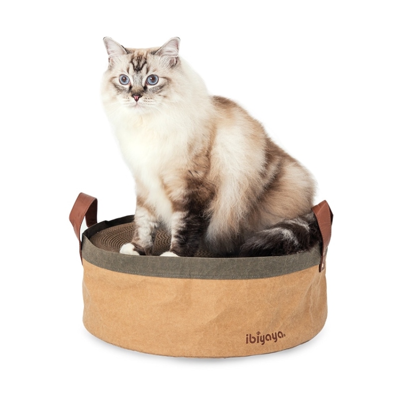 ibiyaya サンドデューン キャットスクラッチングパッド 猫用 爪とぎ スクラッチャー 円形ベッド 段ボール Sand Dune Cat Scratching Pad イビヤヤ FF2215-02