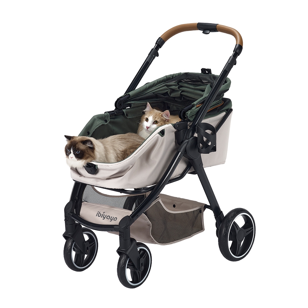 ibiyaya レトロリュクス ペットストローラー ペットカート (ソフトセージ) Retro Luxe Pet Stroller イビヤヤ FS2102