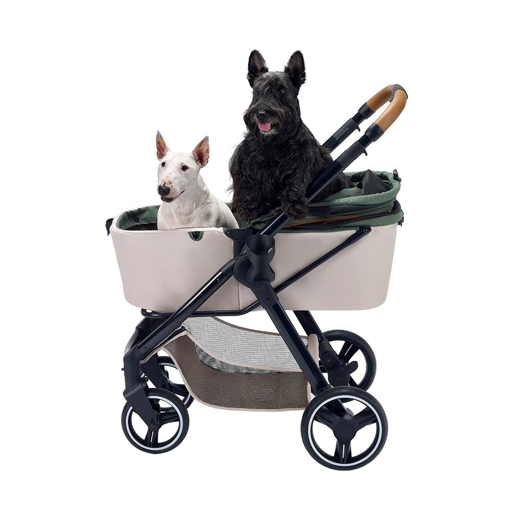 ibiyaya レトロリュクス ペットストローラー ペットカート (ソフトセージ) Retro Luxe Pet Stroller イビヤヤ FS2102