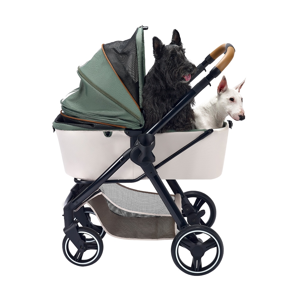 ibiyaya レトロリュクス ペットストローラー ペットカート (ソフトセージ) Retro Luxe Pet Stroller イビヤヤ FS2102