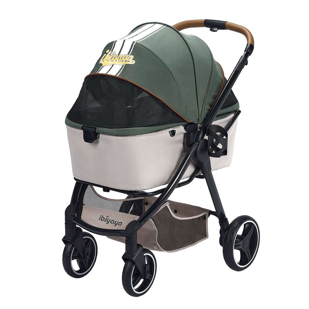 ibiyaya レトロリュクス ペットストローラー ペットカート (ソフトセージ) Retro Luxe Pet Stroller イビヤヤ FS2102