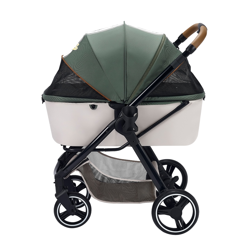 ibiyaya レトロリュクス ペットストローラー ペットカート (ソフトセージ) Retro Luxe Pet Stroller イビヤヤ FS2102