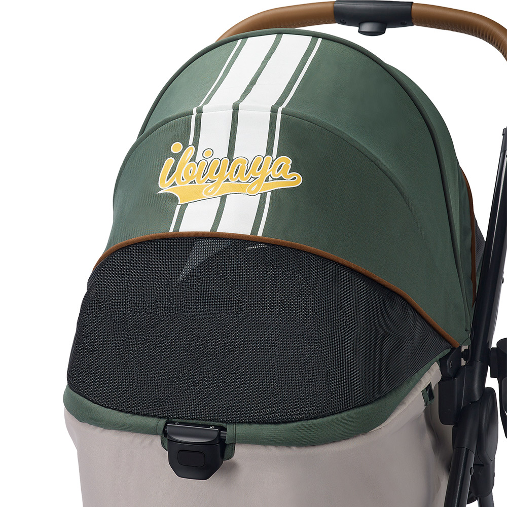 ibiyaya レトロリュクス ペットストローラー ペットカート (ソフトセージ) Retro Luxe Pet Stroller イビヤヤ FS2102