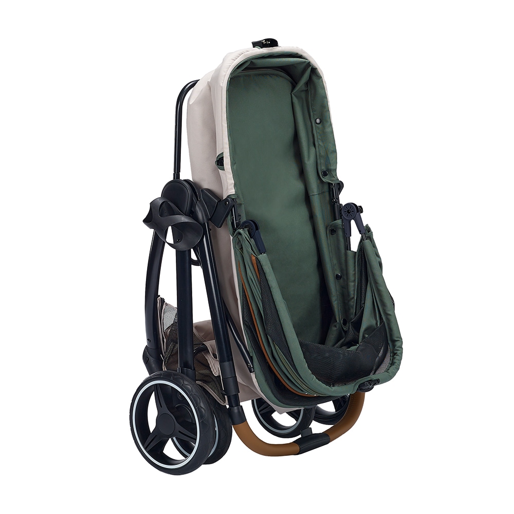 ibiyaya レトロリュクス ペットストローラー ペットカート (ソフトセージ) Retro Luxe Pet Stroller イビヤヤ FS2102