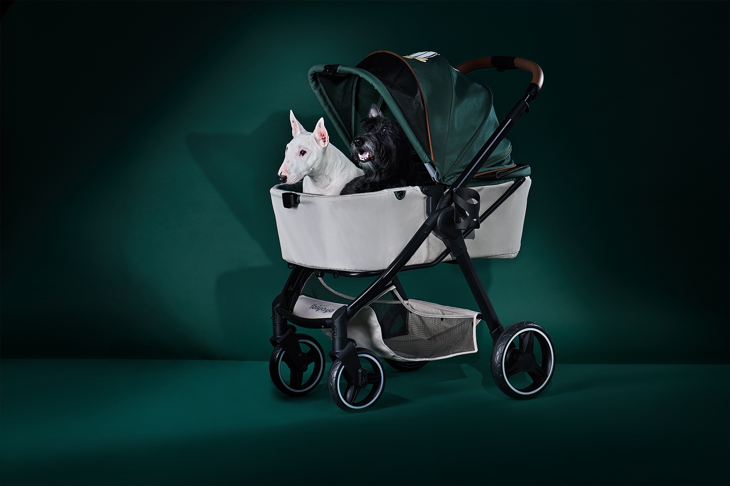 ibiyaya レトロリュクス ペットストローラー ペットカート (ソフトセージ) Retro Luxe Pet Stroller イビヤヤ FS2102