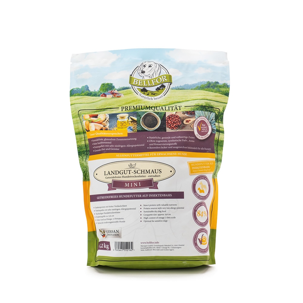 【消費期限切れ2025年7月5日】BELLFOR インセクト 昆虫 Landgut-Schmaus 田舎の邸宅のごちそう 1.2kg インセクトタンパク質配合  ドッグフード ベルフォア 2847401 MarsaPet