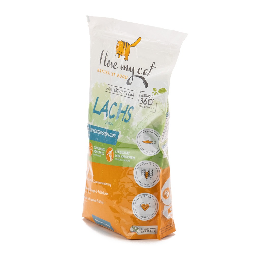 I love my cat LACHS サーモン 1.2kg グルテンフリー オメガ3脂肪酸含有 猫の餌 総合栄養食 アイラブマイキャット 25002 MarsaPet