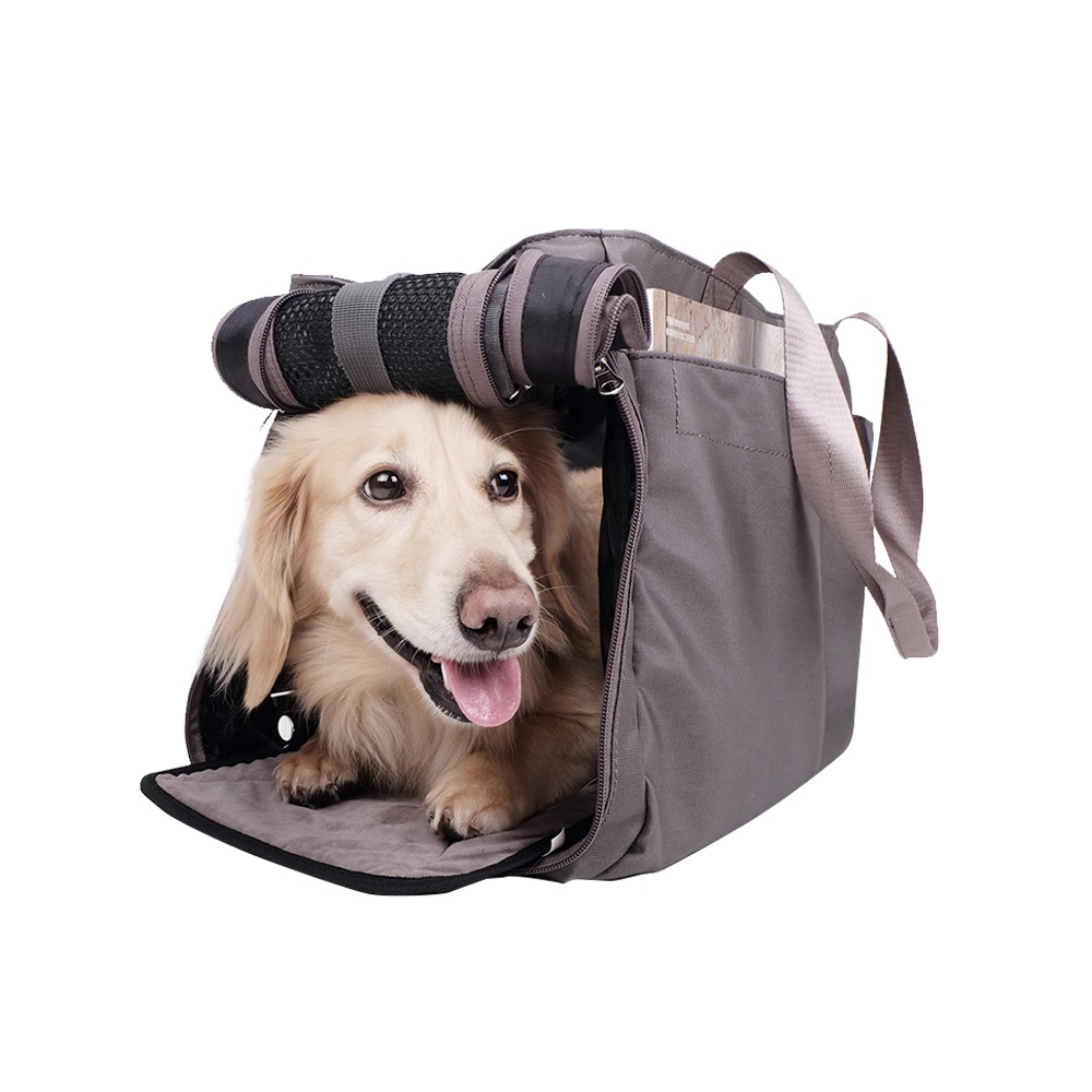 ibiyayaペットキャリー キャンバスペットトート (グレー) 軽量 折りたたみ おすすめ トートバッグ ショルダーバッグ Canvas Pet Tote FC1428 イビヤヤ
