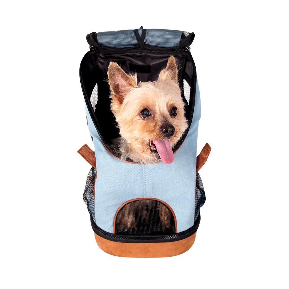 ibiyaya ペットキャリー リュック  ペットバックパック デニム 小型犬 猫 軽量 折りたたみ New Denim Fun Lightweight Pet Backpack イビヤヤ FC2131