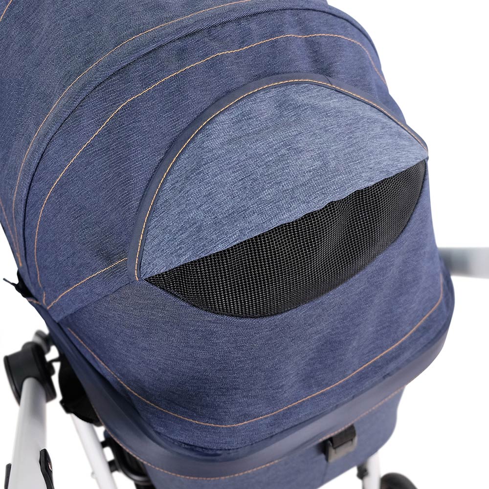 ibiyaya ニュークレオ トラベルシステム ペットストローラー 3WAY ペットカート (ブルージーンズ) 耐荷重約20kg New CLEO Travel System Pet Stroller イビヤヤ FS2191
