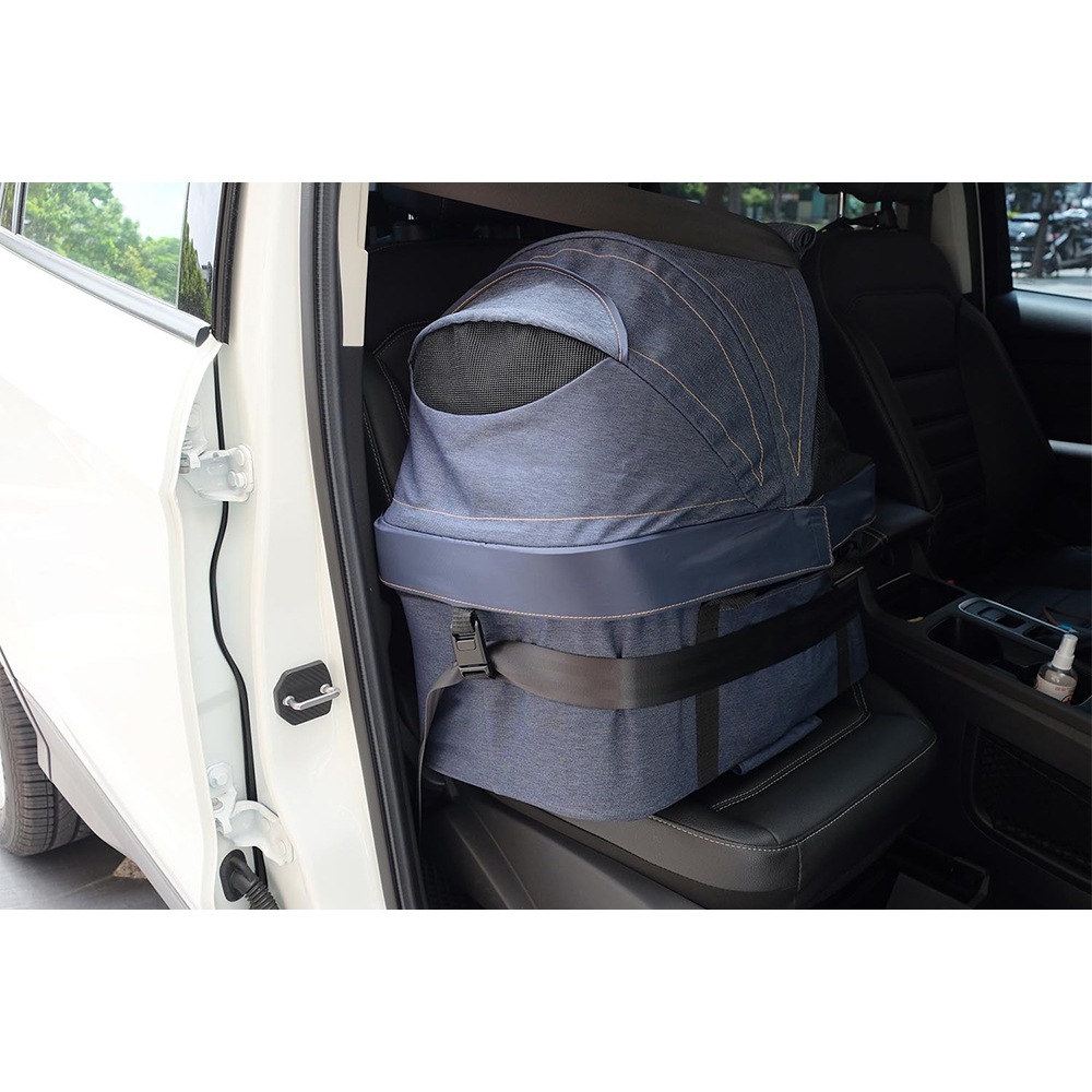 ibiyaya ニュークレオ トラベルシステム ペットストローラー 3WAY ペットカート (ブルージーンズ) 耐荷重約20kg New CLEO Travel System Pet Stroller イビヤヤ FS2191