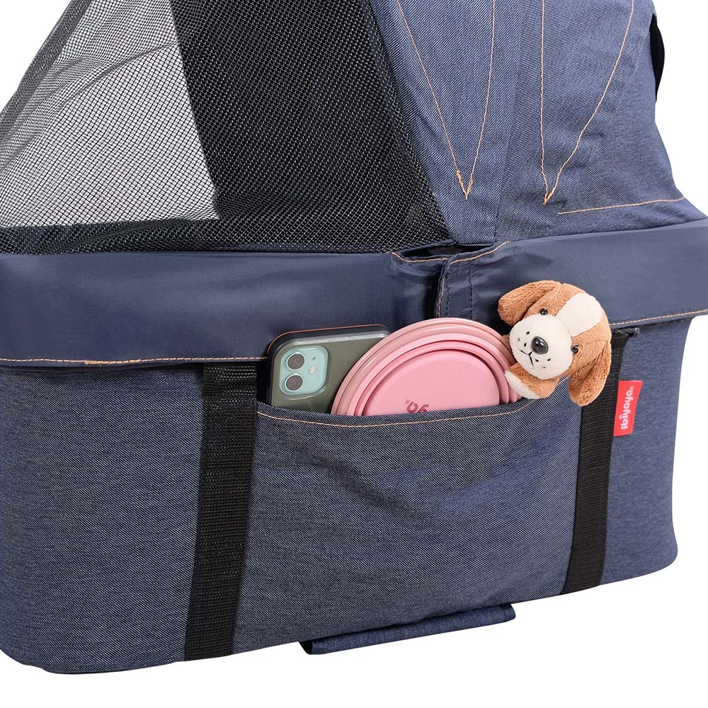 ibiyaya ニュークレオ トラベルシステム ペットストローラー 3WAY ペットカート (ブルージーンズ) 耐荷重約20kg New CLEO Travel System Pet Stroller イビヤヤ FS2191