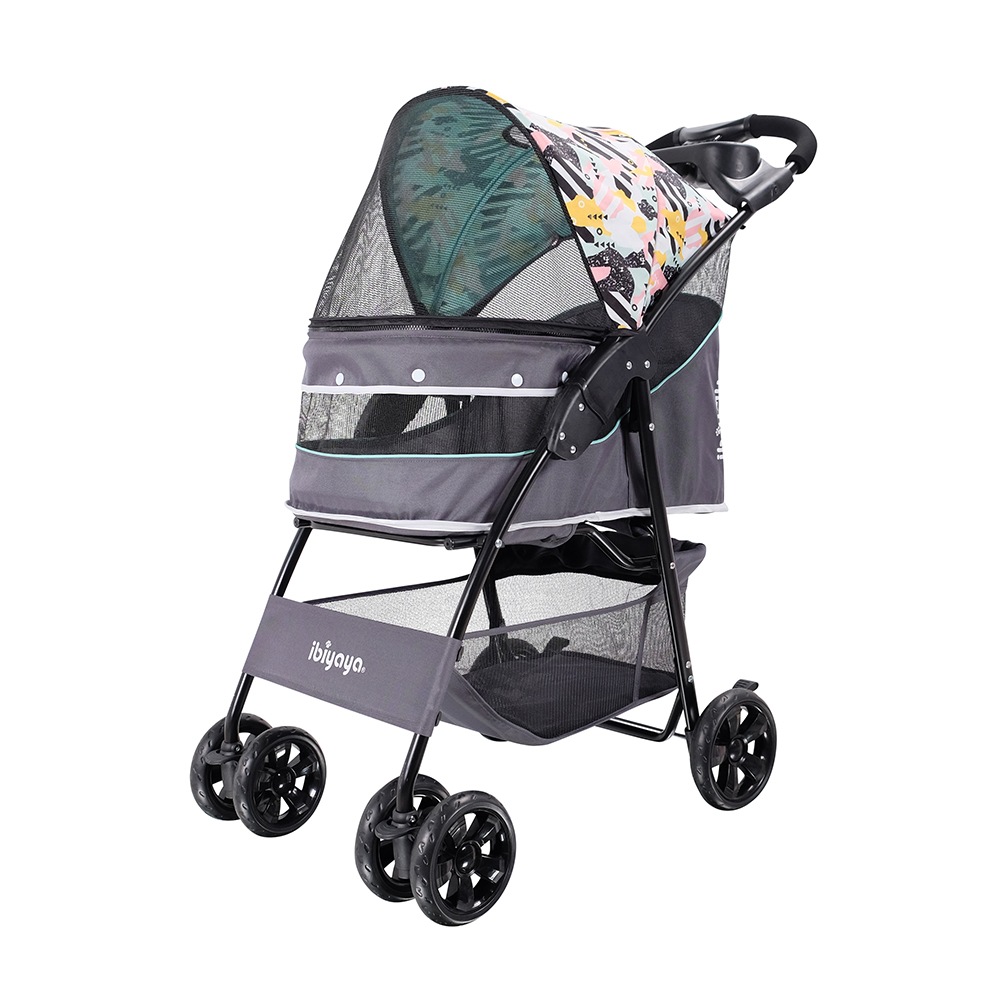 ibiyaya クラウド9 ペットストローラー ペットカート (ミントグリーン) 耐荷重約20kg おすすめ 多頭 中型犬 小型犬 ブランド おしゃれ おでかけ Cloud 9 Pet Stroller イビヤヤ FS2010