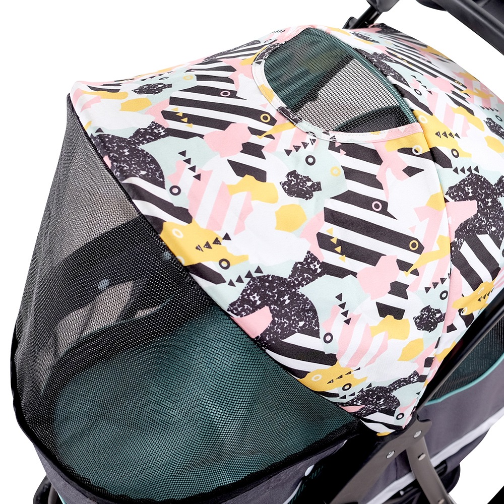 ibiyaya クラウド9 ペットストローラー ペットカート (ミントグリーン) 耐荷重約20kg おすすめ 多頭 中型犬 小型犬 ブランド おしゃれ おでかけ Cloud 9 Pet Stroller イビヤヤ FS2010