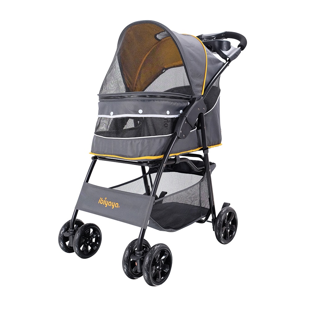 ibiyaya クラウド9 ペットストローラー ペットカート (マスタードイエロー) 耐荷重約20kg おすすめ 多頭 中型犬 小型犬 ブランド おしゃれ おでかけ Cloud 9 Pet Stroller イビヤヤ FS2010