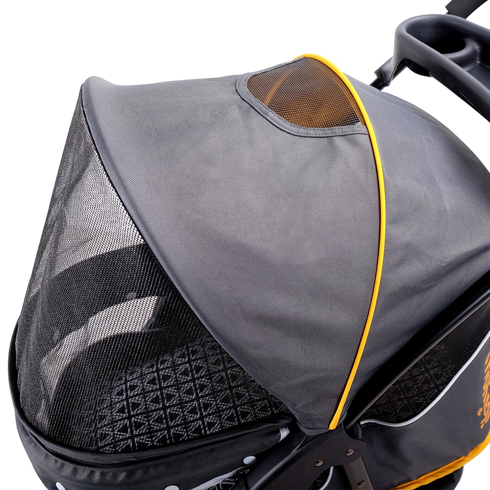 ibiyaya クラウド9 ペットストローラー ペットカート (マスタードイエロー) 耐荷重約20kg おすすめ 多頭 中型犬 小型犬 ブランド おしゃれ おでかけ Cloud 9 Pet Stroller イビヤヤ FS2010