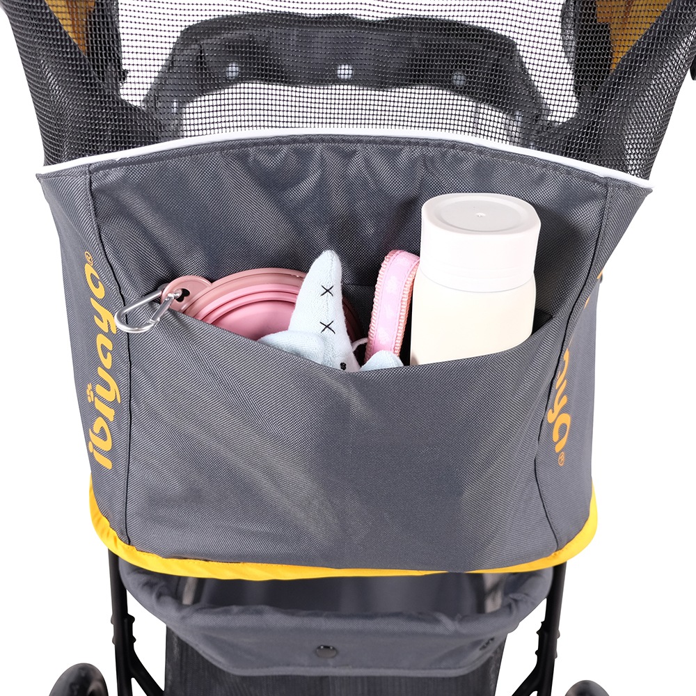ibiyaya クラウド9 ペットストローラー ペットカート (マスタードイエロー) 耐荷重約20kg おすすめ 多頭 中型犬 小型犬 ブランド おしゃれ おでかけ Cloud 9 Pet Stroller イビヤヤ FS2010