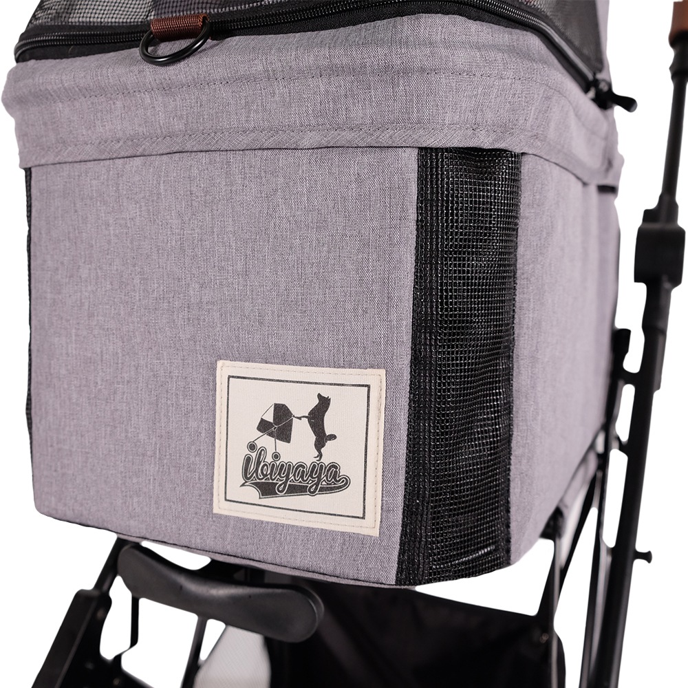 ibiyaya トラボイ トライフォールド ペットトラベルシステム 3WAY ペットカート (ニンバスグレー) 耐荷重約15kg おすすめ 多頭 中型犬 小型犬 分離型 ブランド おしゃれ 4輪 Travois Tri-fold Pet Travel System イビヤヤ FS2011