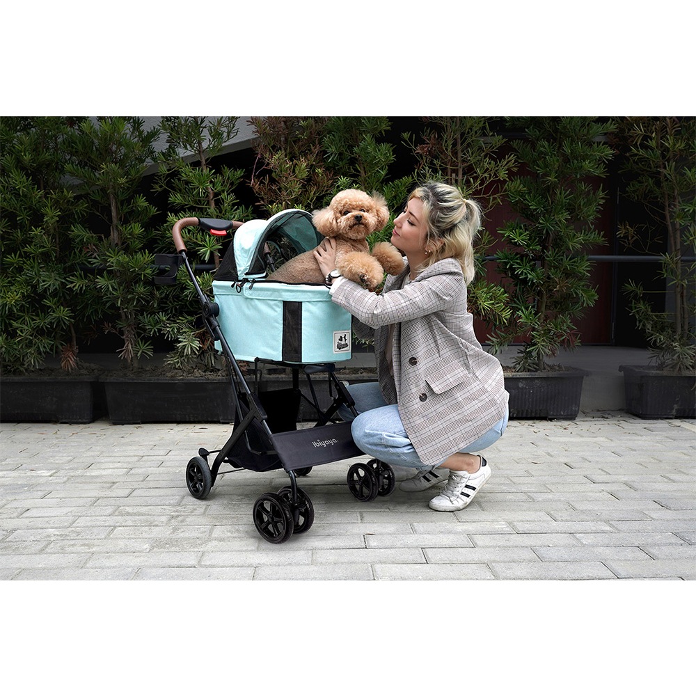 ibiyaya トラボイ トライフォールド ペットトラベルシステム 3WAY ペットカート (ニンバスグレー) 耐荷重約15kg おすすめ 多頭 中型犬 小型犬 分離型 ブランド おしゃれ 4輪 Travois Tri-fold Pet Travel System イビヤヤ FS2011