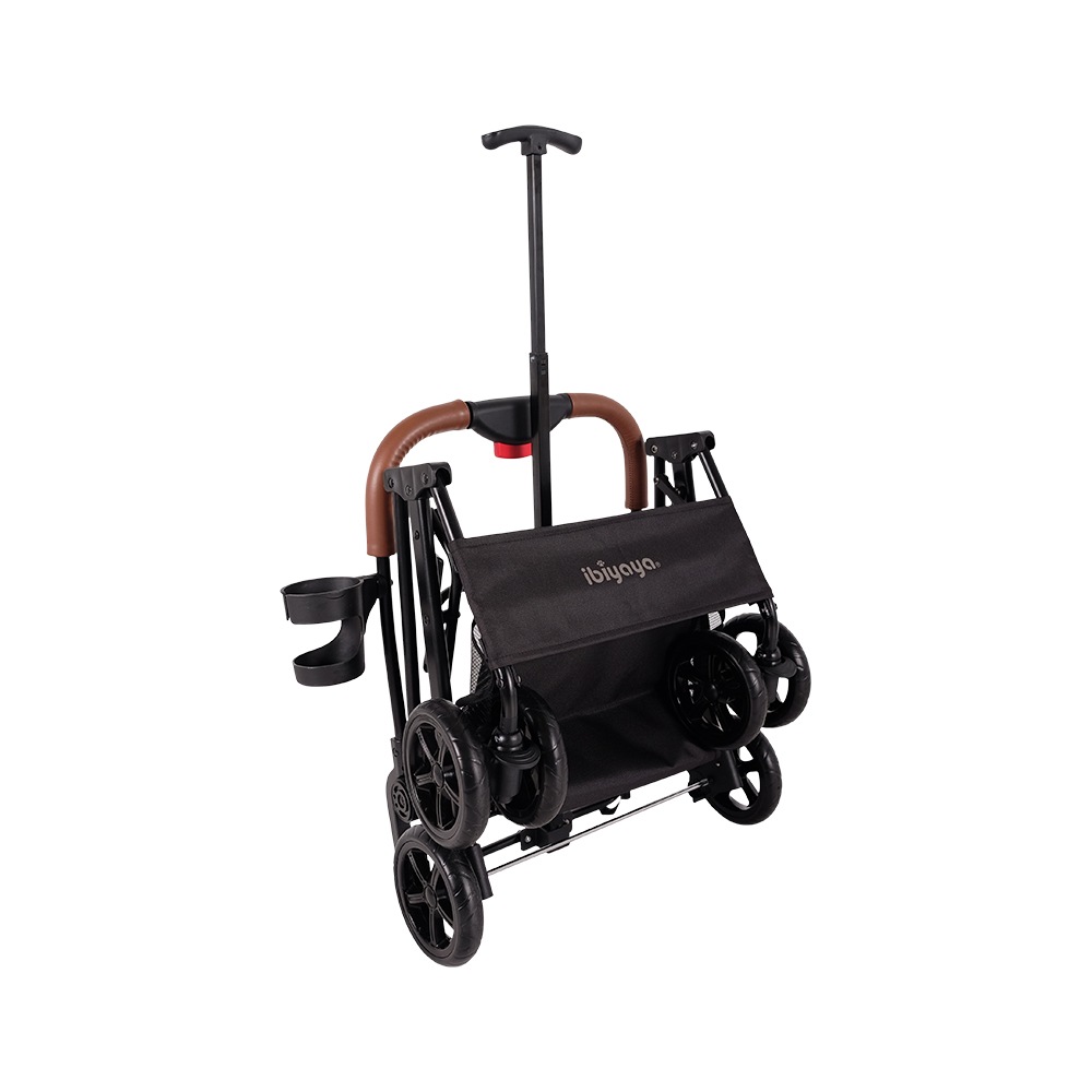 ibiyaya トラボイ トライフォールド ペットトラベルシステム 3WAY ペットカート (ニンバスグレー) 耐荷重約15kg おすすめ 多頭 中型犬 小型犬 分離型 ブランド おしゃれ 4輪 Travois Tri-fold Pet Travel System イビヤヤ FS2011