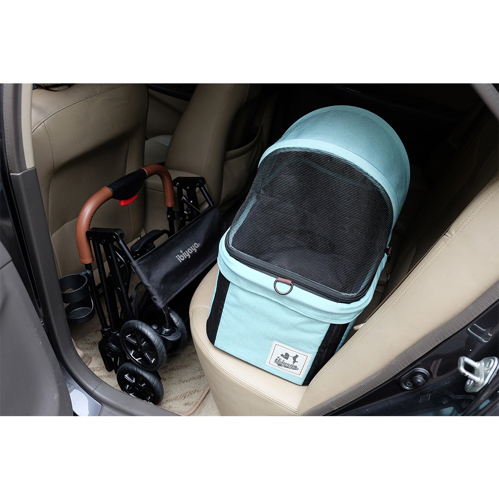 ibiyaya トラボイ トライフォールド ペットトラベルシステム 3WAY ペットカート (スペアミント) 耐荷重約15kg 4輪 Travois Tri-fold Pet Travel System イビヤヤ FS2011