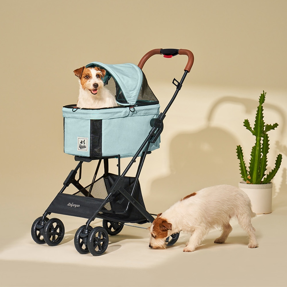 ibiyaya トラボイ トライフォールド ペットトラベルシステム 3WAY ペットカート (スペアミント) 耐荷重約15kg 4輪 Travois Tri-fold Pet Travel System イビヤヤ FS2011